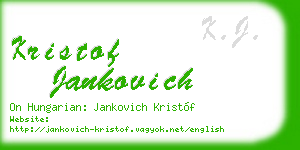 kristof jankovich business card