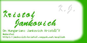 kristof jankovich business card